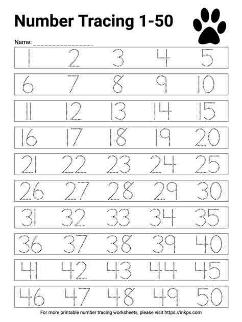 1 10 Number Tracing Worksheets Free Printable Worksheets Library