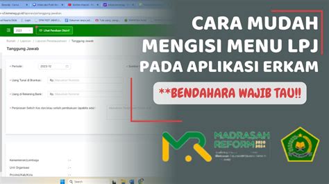 CARA MUDAH MENGISI LPJ DI APLIKASI ERKAM YouTube