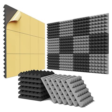 12 Pack Self Adhesive Sound Proof Foam Panels 2 X 12 X 12 Inch Acoustic