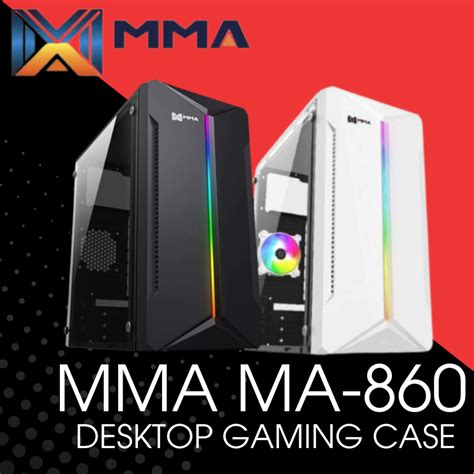 Hub Pc Mma Ma Matx Mini Tempered Glass Case No Fan Psu