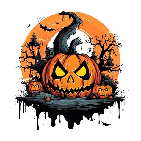 Premium Vector Halloween Vector Illustration Pumpkin