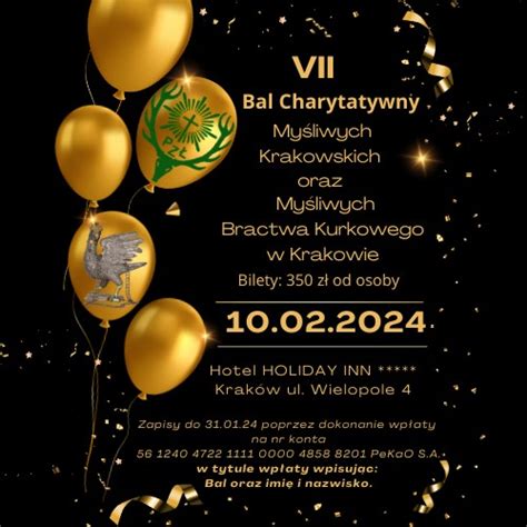 VII Bal Charytatywny Myśliwych 10 lutego 2024 Bractwo kurkowe