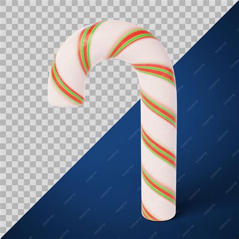 Premium Psd Stylized Candy Cane