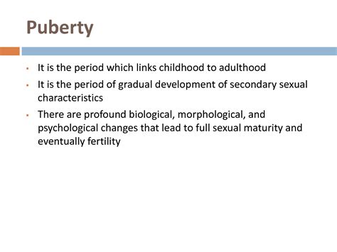 Solution Puberty Studypool