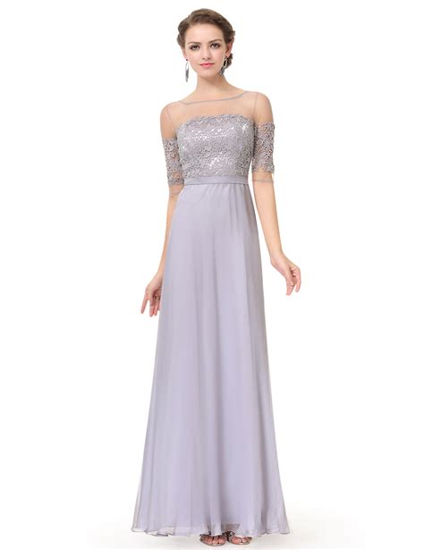 Ever Pretty Long Chiffon Half Sleeve Evening Dress Bridesmaid Formal