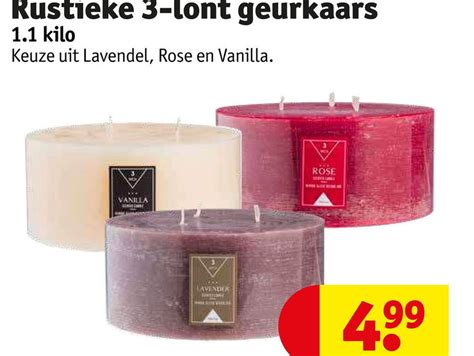 Rustieke 3 Lont Geurkaars Aanbieding Bij Kruidvat