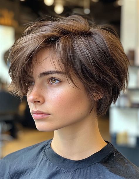 Bixie Haircuts For A Chic Modern Look Earthy Brown Textured Bixie