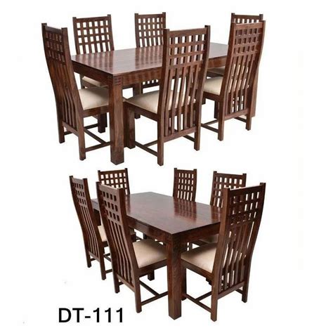 Natural Finish Solid Wood 6 Seater Dining Set At Rs 35000 Set In