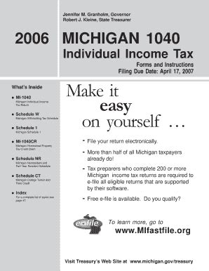 Fillable Online Michigan Michigan Individual Income Tax Forms