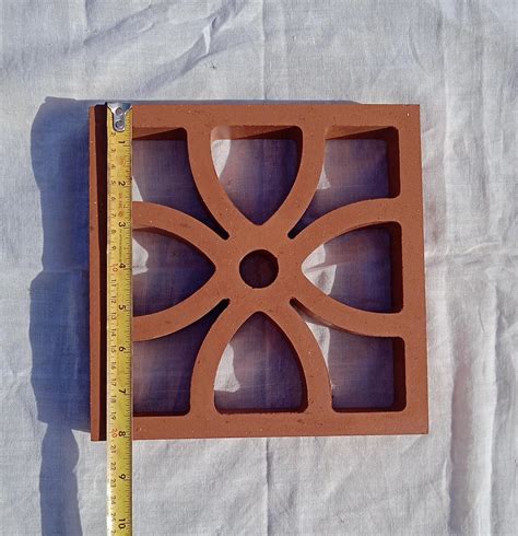 Mm Thick Clay Terracotta Hollow Blocks And Bricks Jaali Tiles Used