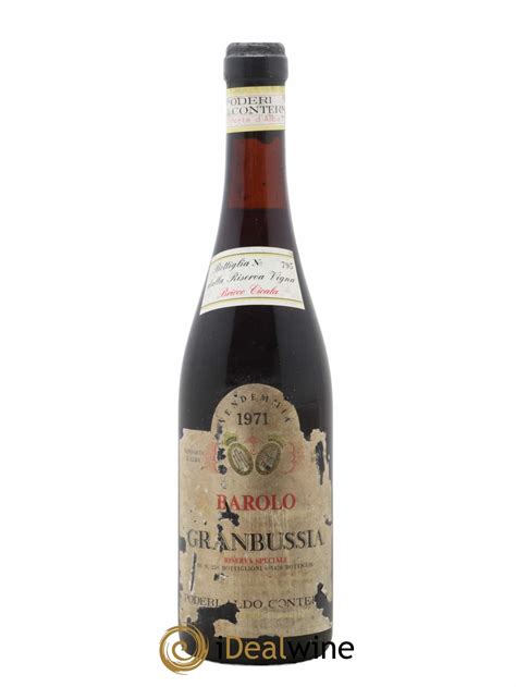 Acheter Barolo DOCG Aldo Conterno Riserva Speciale Granbussia 1971 Lot