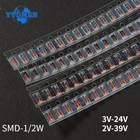 300PCS SMD LL34 Zener Diode Kit 0 5W 1 2W 3V 24V 2V 39V SMD Diode Set