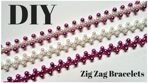 Beaded Bracelets Zig Zag Pattern Beading Tutorial Youtube