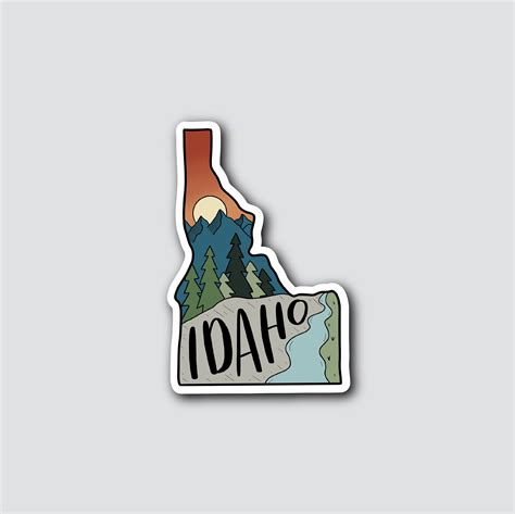 3 Idaho Vinyl Sticker State Stickers Waterproof Etsy