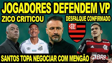 Jogadores Do Flamengo Defendem Vitor Pereira Desfalque Confirmado