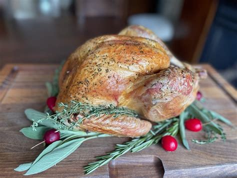 Dry Brined Roast Turkey With Brown Butter Rosemary