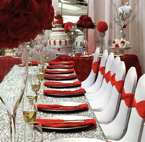 Red Quinceañera Themes Inspiration Mi Padrino Quince Decorations