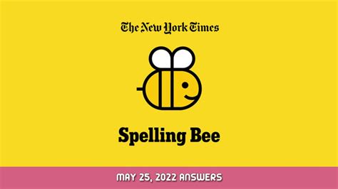 NYT Spelling Bee Answers - My English Path