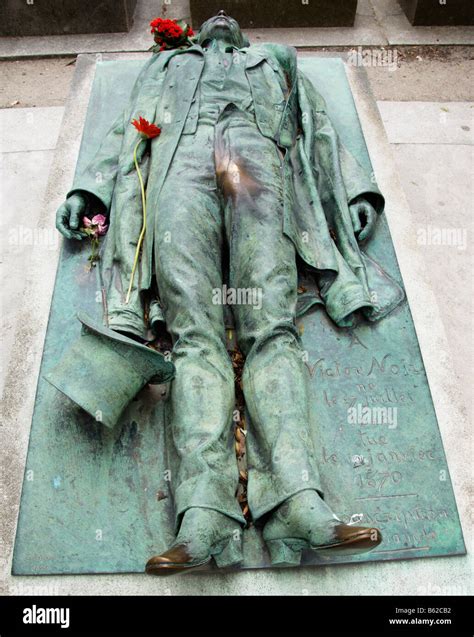 Grave of Victor Noir, Cimetiere du Pere Lachaise cemetery, Paris ...