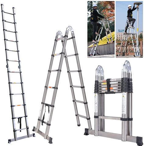 Bowoshen Ft M Telescopic Folding Ladder Multi Purpose