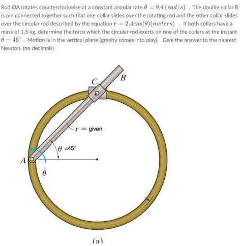 Solved Rod Oa Rotates Counterclockwise At A Constant An