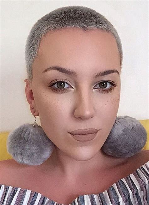 Love Her Grey Hair The Earrings Are Pretty Unique As Well Gorgeous