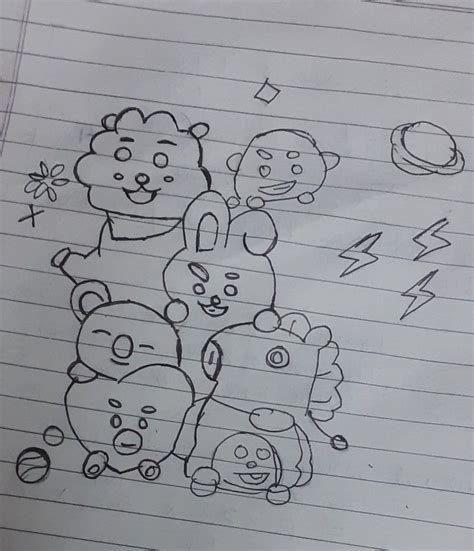 BT21 CHARACTERS drawing | Character drawing, Cute drawings, Drawings