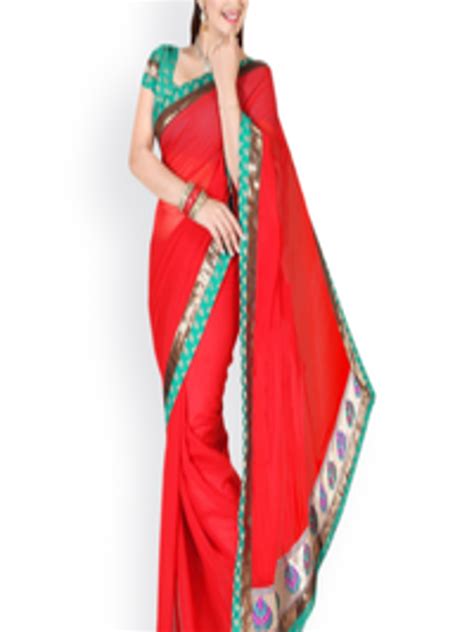 Buy Saree Swarg Red Chiffon Fashion Saree Sarees For Women