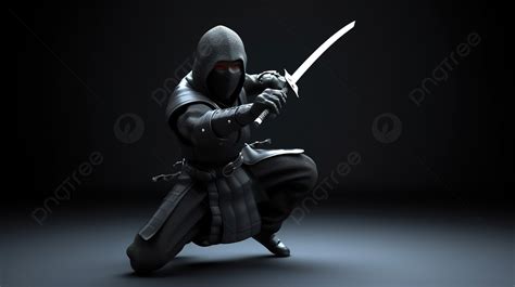 Ninja Wallpaper Hd Dengan Pedang Ninja 3d Dengan Pedang Dalam Posisi Agresif Foto Fotografi Hd