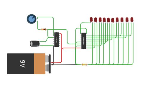 Circuit Design Secuenciador De Luces Led Tinkercad