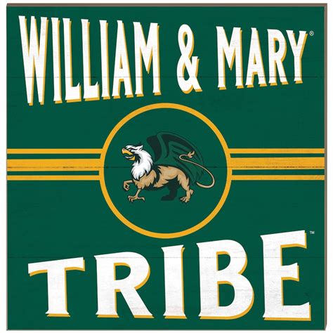 William And Mary Tribe 10 X 10 Retro Team Sign