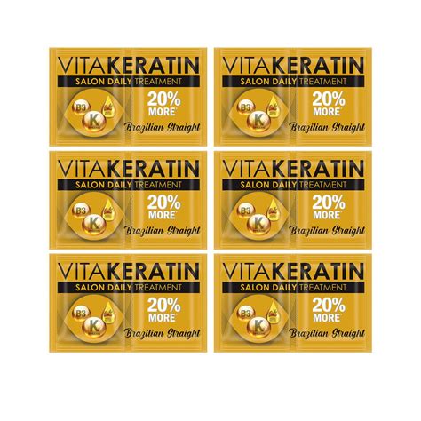 Vitakeratin Treatment Brazilian Straight 24ml Sachet Of 6 Shopee