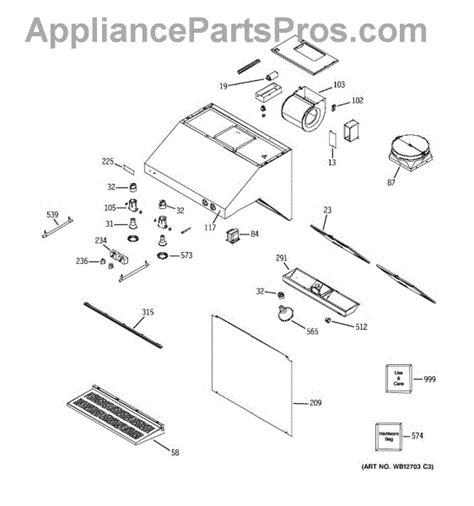 Parts For Ge Zv36rsf1ss Range Hood Parts