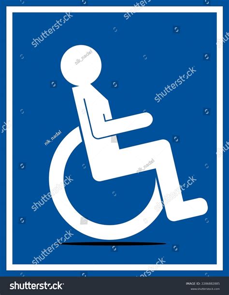 Handicaped Sign Disability Symbol Vector Illustration Stock Vector