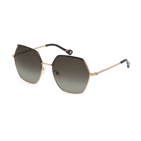 Yalea SYA057 Celia 02AM Polished Copper Gold Sunglasses Woman