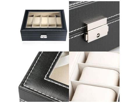 Présentoir boîte coffret à montre noir coffret de rangement pour