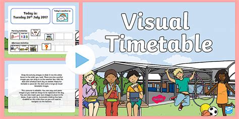 Editable Interactive Visual Timetable PowerPoint Twinkl