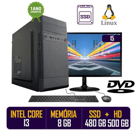 Computador Pc Cpu Bestcorp Completo Completo Intel Core I3 8gb Ssd 480