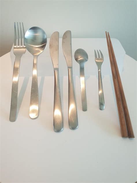 Cutlery Set Muji Stainless Steel And Sakura Wood Furniture And Home