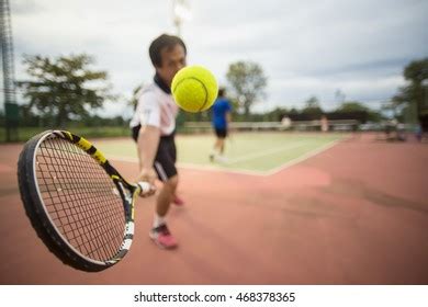 Selective Focus Tennis Forehand Slice Baseline Stock Photo 468378365 | Shutterstock