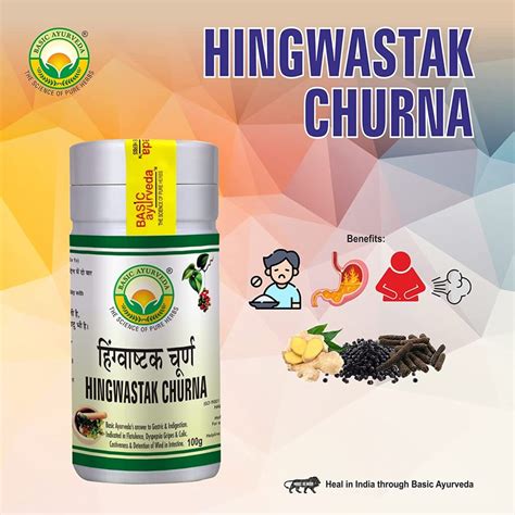 Basic Ayurveda Hingwastak Churna 100g For Gastro Intestinal Tract