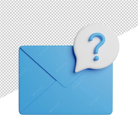 Premium PSD | Question messages inbox front view 3d rendering icon