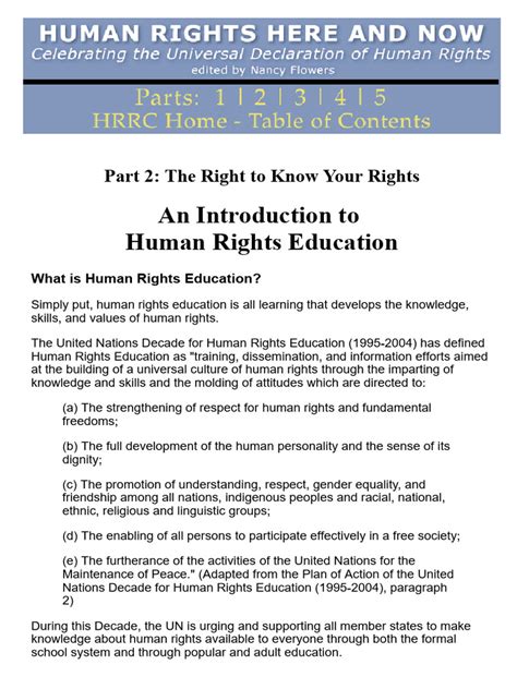 An Introduction To Human Rights Education Pdf Human Rights Rights