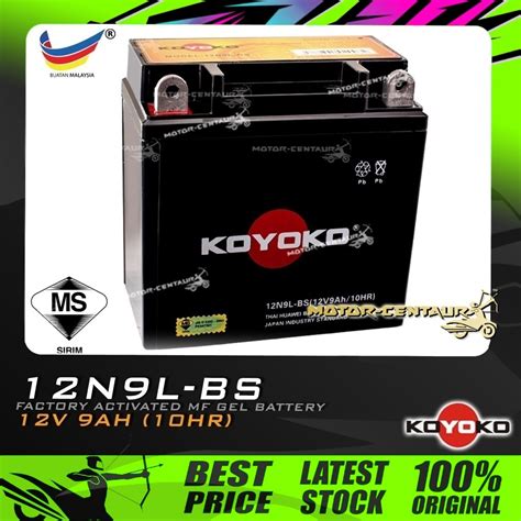 Bateri Motosikal Koyoko Gel Battery N L Bs Shopee Malaysia