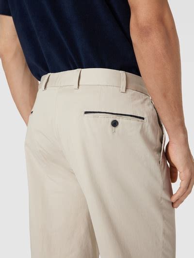 Hiltl Slim Fit Hose mit Bügelfalten Modell PEAKER sand online kaufen