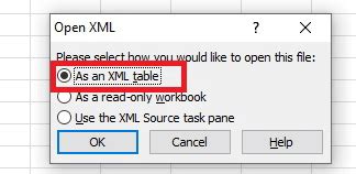 Cómo ver o abrir un archivo XML en Excel Chrome editor de texto