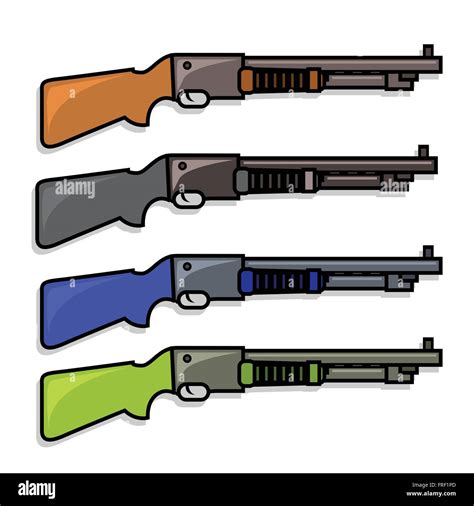 Pump Action Shotgun Cut Out Stock Images And Pictures Alamy