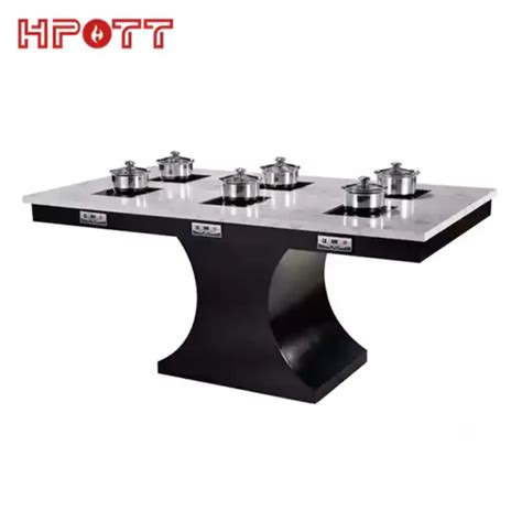 Restaurant Hot Pot Table With Induction Cooker HPOTT