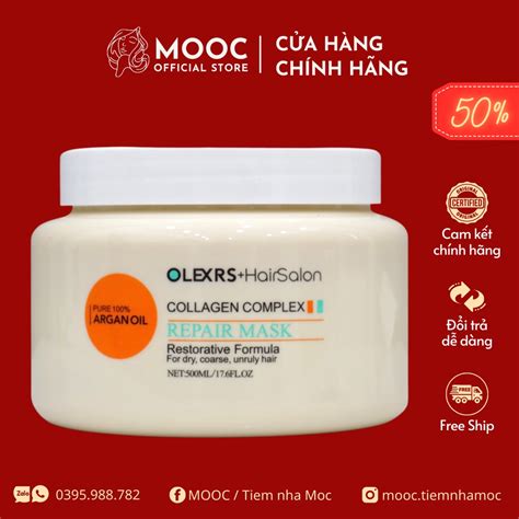 Kem ủ tóc phục hồi siêu mượt Olexrs Hair Salon Collagen Complex 500ml