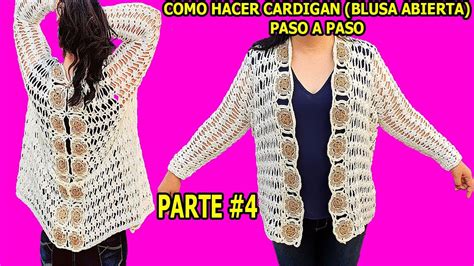 Cardigan A Crochet Todas Las Tallas Parte Youtube